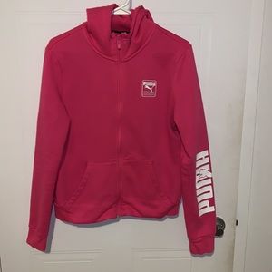 Puma very cute fleece inside extremely warm hoodie (size large)